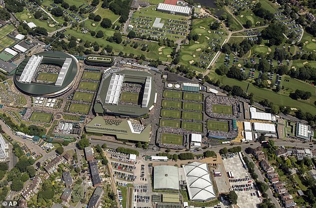 Teniski klub All England Lawn (AELTC) zatražio je dopuštenje za planiranje za visoku veličinu mjesta od 42 hektara. Na slici: Zračni prikaz Wimbledona 8. srpnja 2019