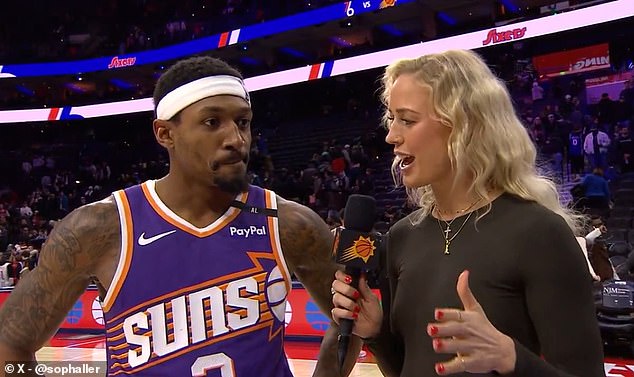 Video je ponovno surfao iz Cunninghama koji je intervjuirao Bradley Beal u Phoenixu u siječnju