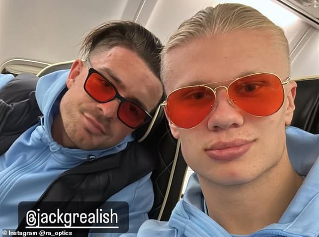Jack Grealish and Erling Haaland are two stars that purport to block harmful 'blue light' emitted by phone screens and artificial light
