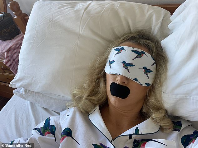The idea is that it makes you breathe through your nose, which filters and warms the air, helps your body use oxygen more efficiently, and promotes more efficient, calmer breathing
