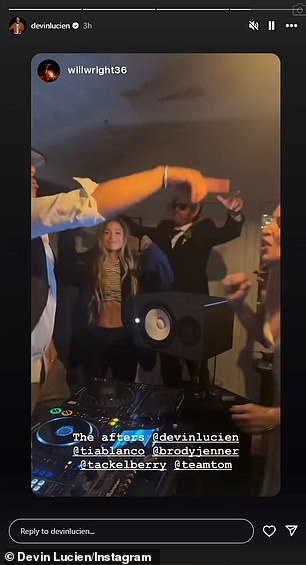 Jenner's Brosa DJ partner Devin Lucien Instastoried Videos od mladenke i mladoženjih svadbenih svadbenih prijema