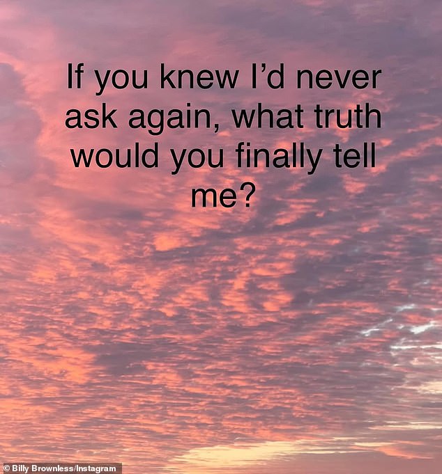 Brownless je također postavio pitanje svojim sljedbenicima na Instagramu, pitajući: 