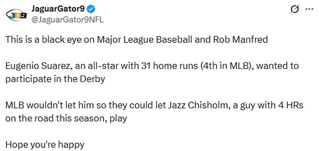 Obožavatelji su se rugali Chisholmu i raznijeli MLB zbog toga što su ga pustili da sudjeluje unatoč niskom broju