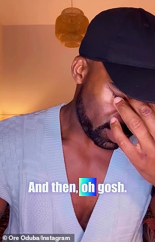 Dijeleći šestominutni video s sljedbenicima na Instagramu, Oduba se borila da obuzda svoje emocije dok je priznao da je postao žrtva Con-a