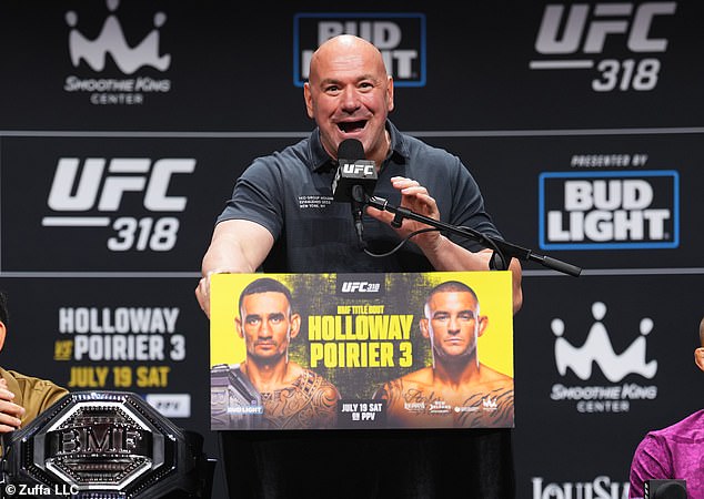 Ali Dana White je u subotu sipao hladnu vodu na tu ideju dok je govorio iz UFC -a 318