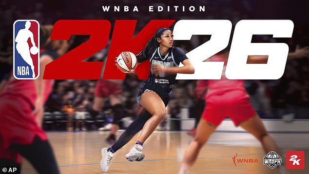 Ova slika koju je pružio 2K Games u srpnju prikazuje WNBA igrača Angel Reese u posebnom naslovnici za video igru NBA 2K26. Neki vjeruju da bi Caitlin Clark trebala biti na naslovnici