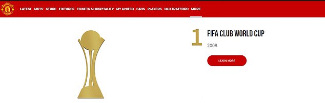 City, Liverpool i United još uvijek su navedeni kao prvaci Svjetskog kupa u FIFA -i na svojim web stranicama