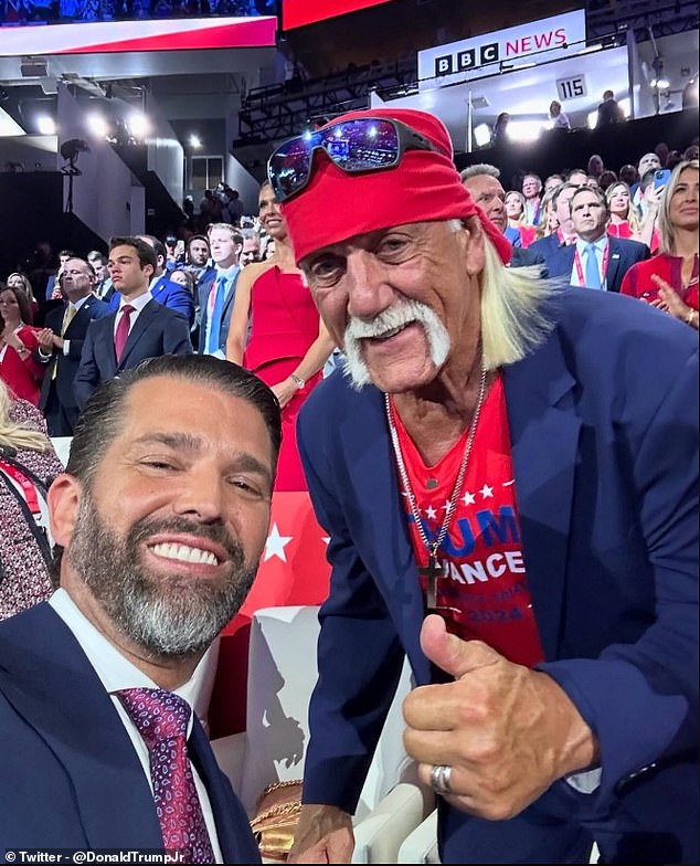 Donald Trump Jr. objavio je ovu sliku Hogana u počast pokojnom hrvaču