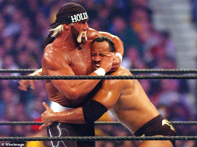 Stijena se suočila s Hoganom na WrestleMania 18 2002. godine, pobijedivši ga u ikoničnom sukobu