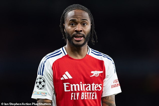 Sterling je sezonu 2024-25 proveo na posudbi u Arsenalu, gdje je postigao jedan gol u 27 utakmica