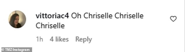 Korisnik Instagrama @vittoriac4 komentirala je: 'Oh Chriselle, Chriselle, Chriselle'