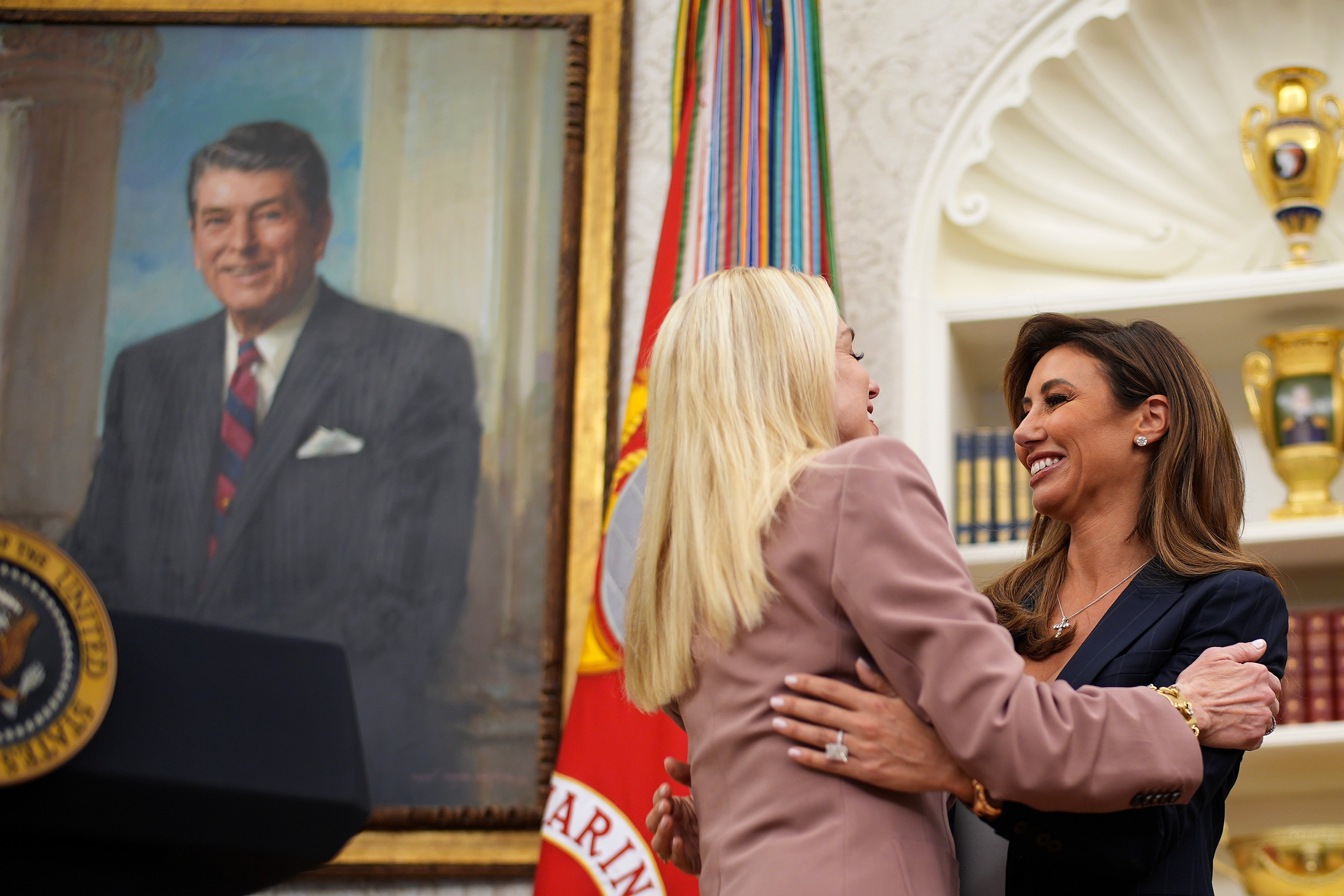 Alina Habba was sworn into office as New Jersey’s top prosecutor alongside Attorney General Pam Bondi, who kicked off a war with the courts by firing Habba’s replacement nominated by the state’s federal judges