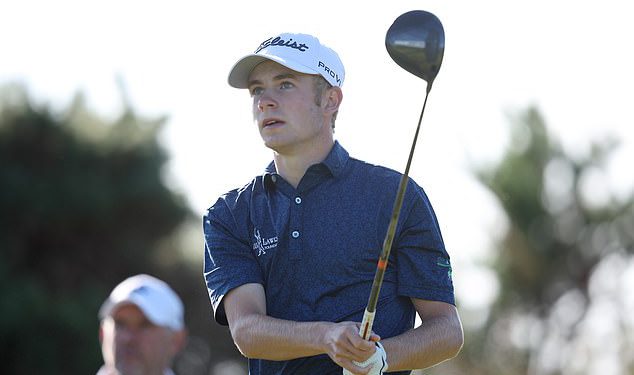 18-godišnji amater Connor Graham ima Paul Lawrie u svom kutu ispred Dream Open Bow u Royal Portrush