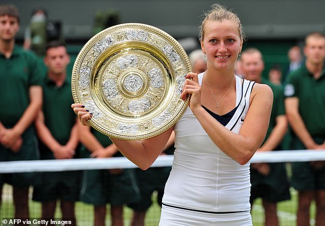 Kvitova je u uređenoj karijeri osvojila Wimbledon u 2011. (na slici gore) i 2014.
