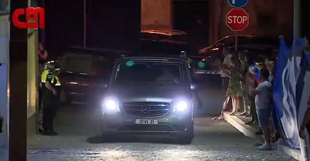 The hearses carrying the bodies of Diogo Jota and his brother Andre Silva arrived at a church in Gondomar and were greeted by heartbroken mourners, many of whom were in tears