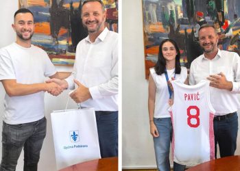 Ana Pavić i Luka Roso iz Podstrane postigli velike sportske uspjehe, primio ih načelnik Dropuljić