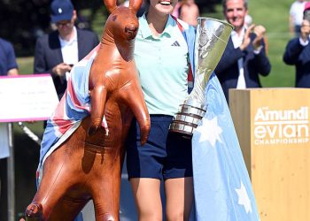 Aussie Golfer Grace Kim proizvodi sulude trenutka magije tijekom napetog doigravanja, dok je osvojila svoj prvi major na Amundi Evian Championship