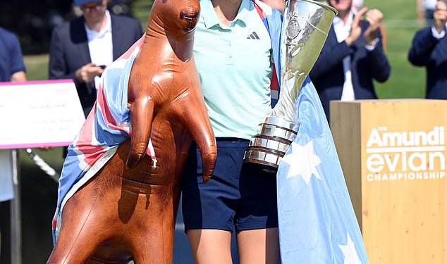 Aussie Golfer Grace Kim proizvodi sulude trenutka magije tijekom napetog doigravanja, dok je osvojila svoj prvi major na Amundi Evian Championship