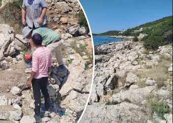 BETONIRANJE ŠKRAPA NA VISU Lokalna policija kaže da nije utvrdila kazneno djelo, pa lopticu prebacila Kapetaniji i Inspektoratu