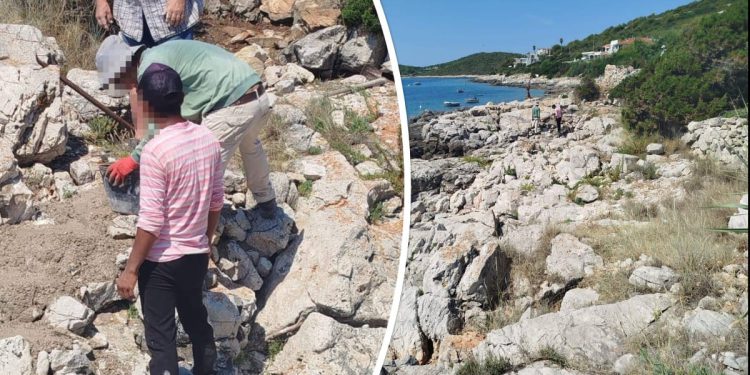 BETONIRANJE ŠKRAPA NA VISU Lokalna policija kaže da nije utvrdila kazneno djelo, pa lopticu prebacila Kapetaniji i Inspektoratu