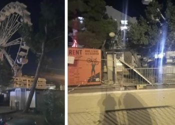 Bura srušila dio panoramskog kotača u Makarskoj, pukom srećom izbjegnuta tragedija