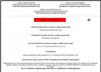 Crveno upozorenje: Sutra temperature do 42 °C, opasnost za zdravlje