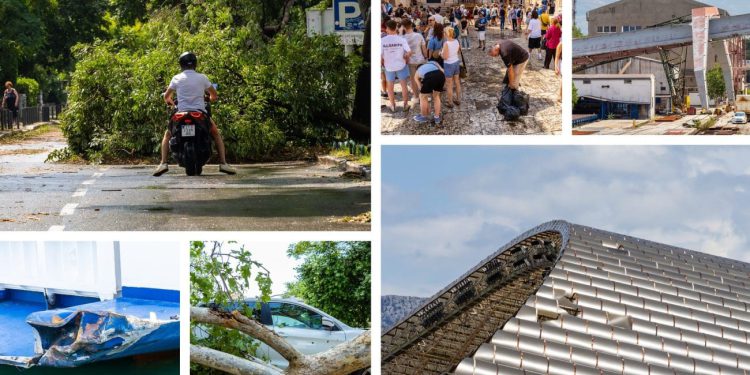 FOTO I VIDEO Šteta u cijelom Splitu je ogromna. Nevrijeme je donijelo brojne probleme, a pravu, dramatičnu silu prirode najbolje dočaravaju ove fotografije
