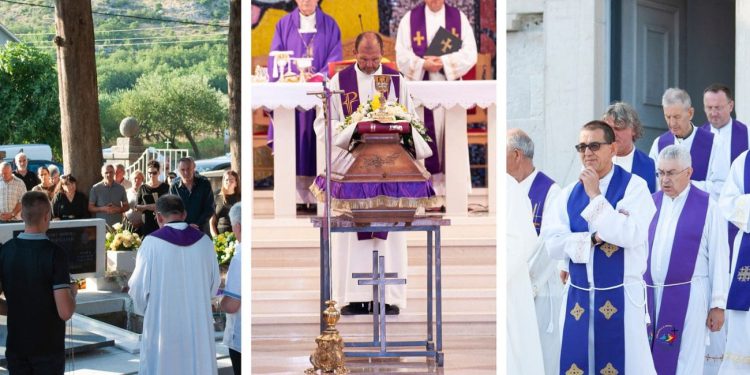 FOTOGALERIJA Mnoštvo se oprostilo od poznatog svećenika iz Dalmacije: “Neka mu Bog oprosti grijehe i primi ga u svoj vječni zagrljaj”