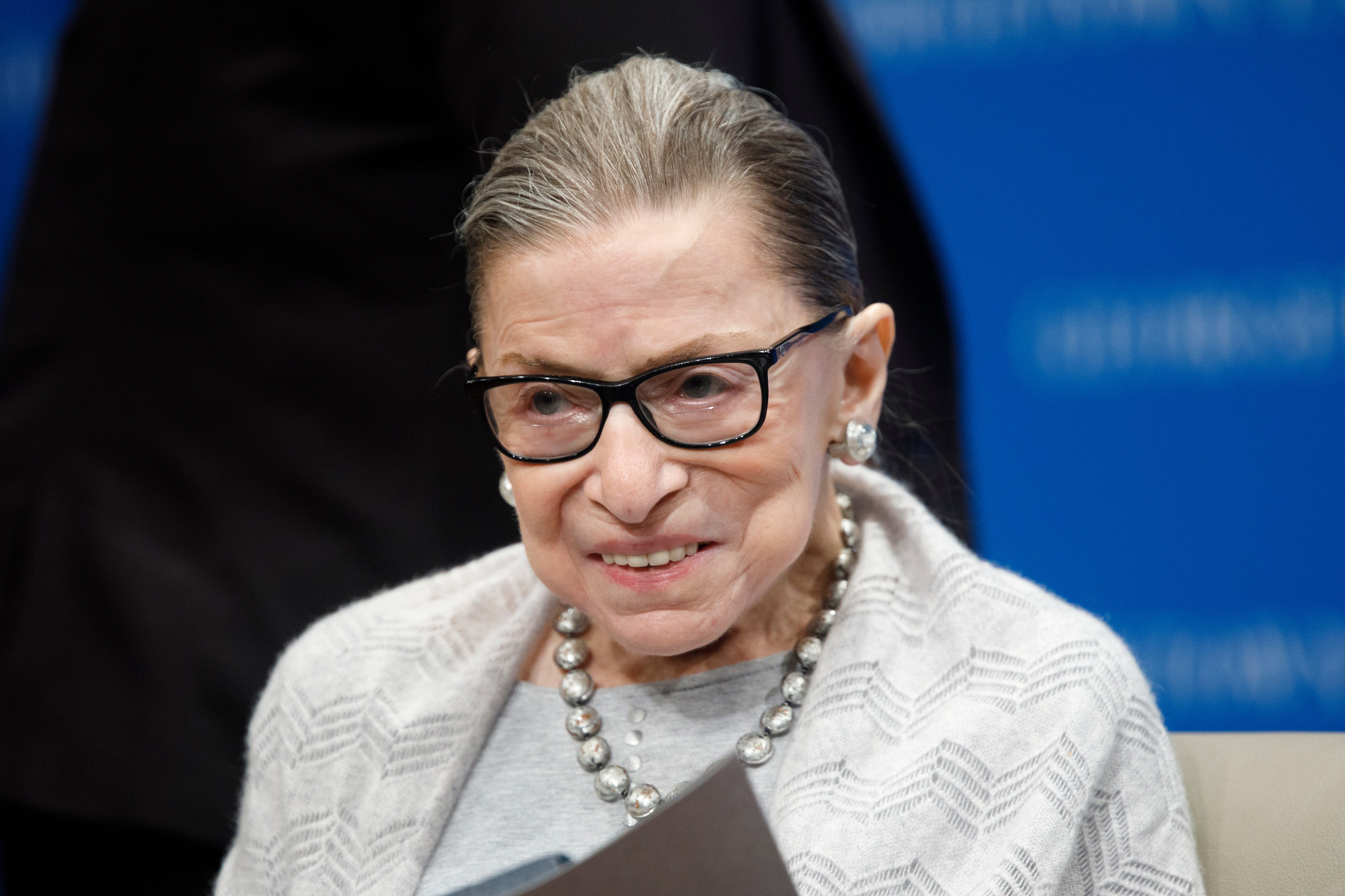 Pravda Vrhovnog suda Ruth Bader Ginsburg donosi primjedbe u Pravnom centru Georgetown 12. rujna 2019. u Washingtonu, DC