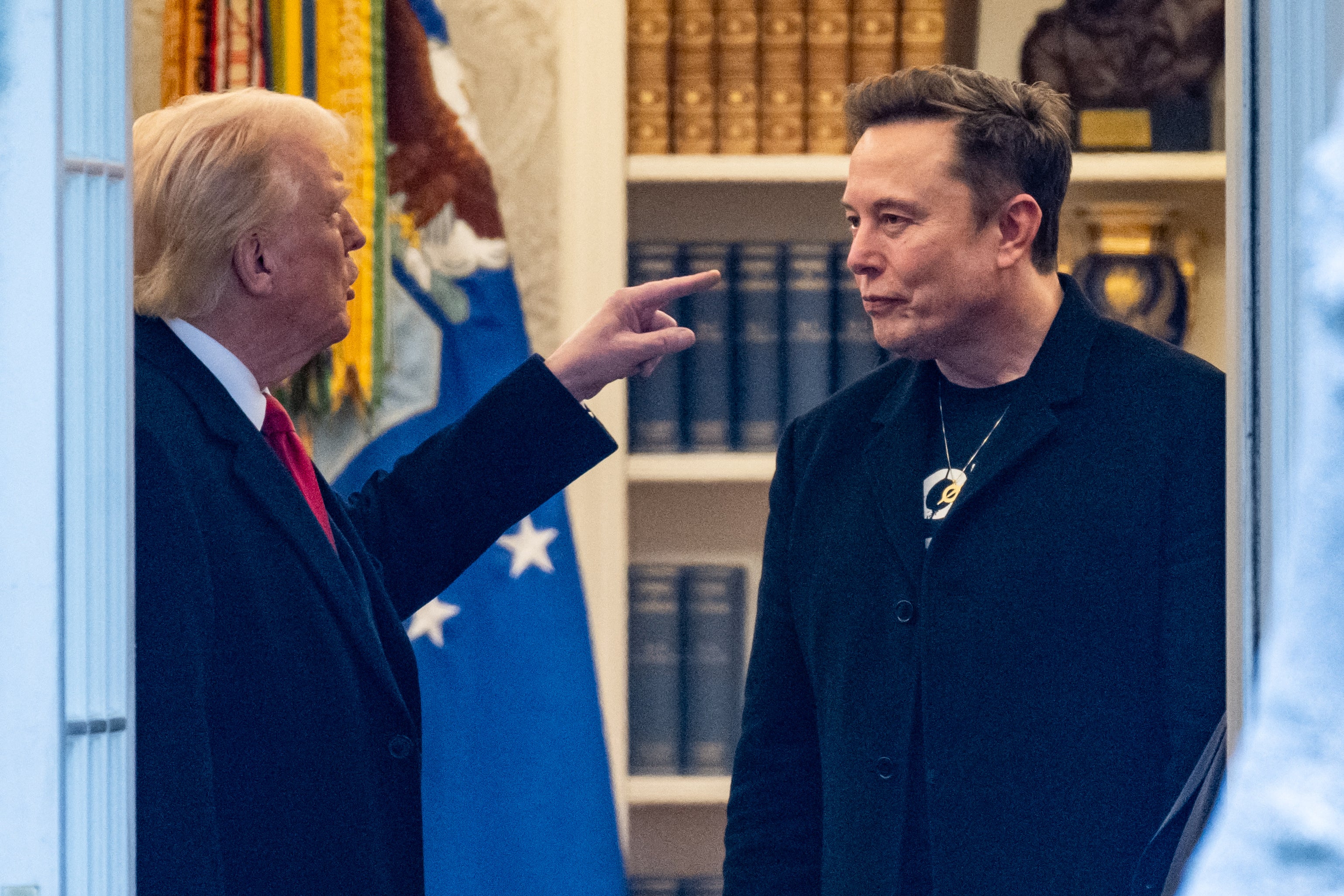 President Donald Trump and Elon Musk at the White House in happier times