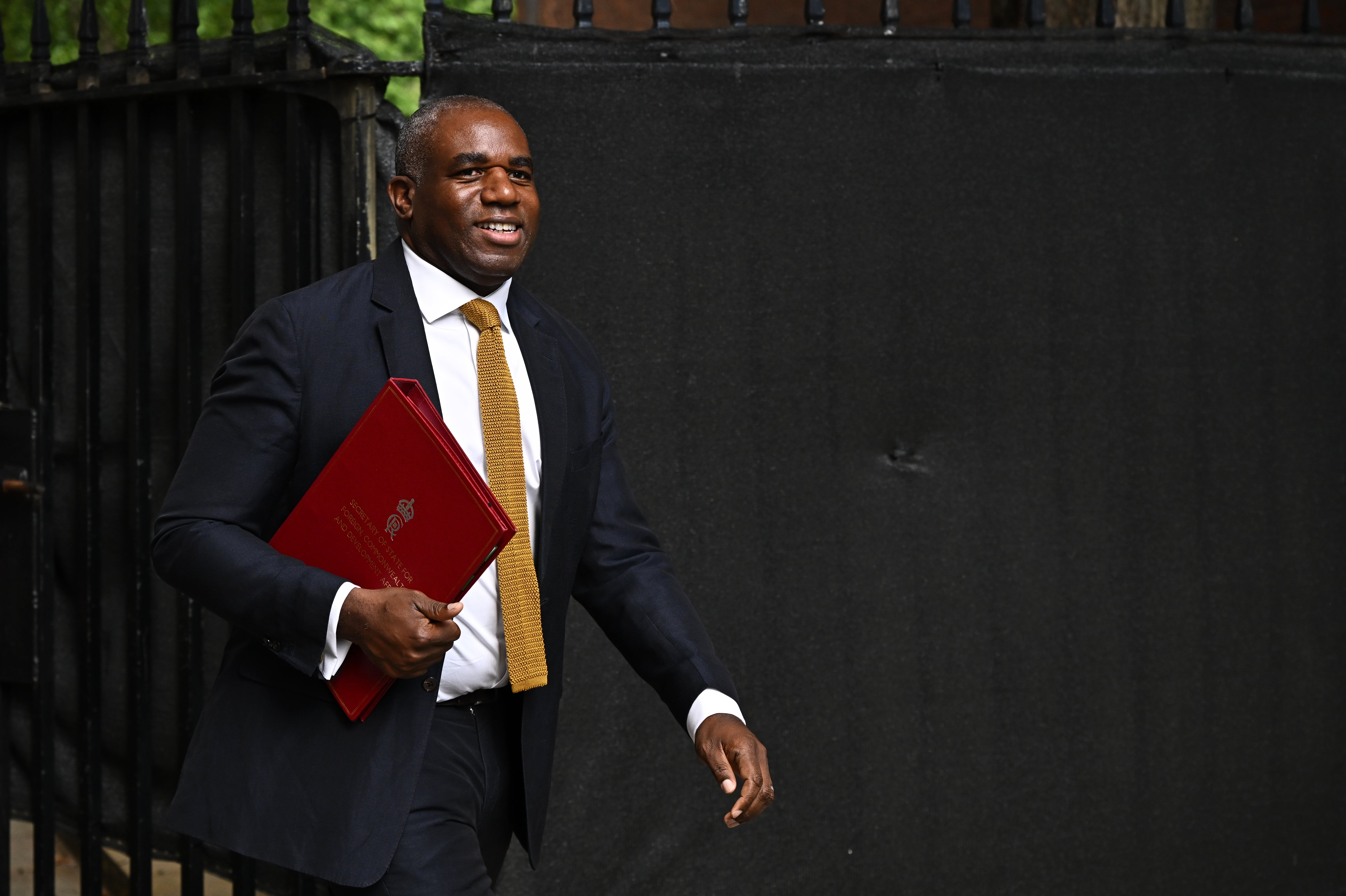Državni sekretar za strane, zajedništvo i razvojna pitanja, David Lammy, stiže na tjedni sastanak kabineta u ulici 10 Downing Street 15. srpnja