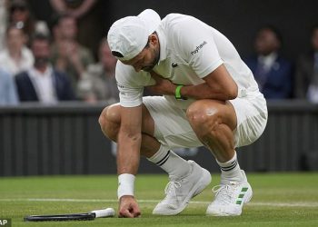 Grigor Dimitrov otišao je u suzama nakon što je bio prisiljen povući se iako je bio na rubu ogromne uznemirenosti protiv svijeta br. 1 Jannik Sinner u srčanom kampanji Wimbledon