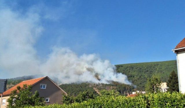 Izbio veći požar u Bileći, vatrogasci ga drže pod kontrolom