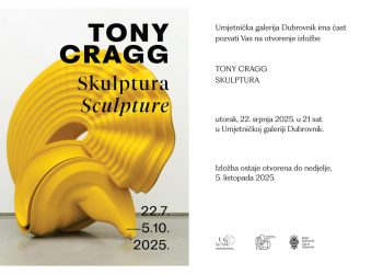 Izložba jednog od najistaknutijih britanskih kipara, Tonyja Cragga, otvara se sljedeći tjedan u Umjetničkoj galeriji Dubrovnik
