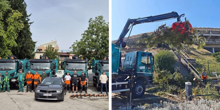 Jake snage iz Zagreba pomažu Splićanima: Iz metropole stigli grajferi s vozačima, pilači i stručnjaci