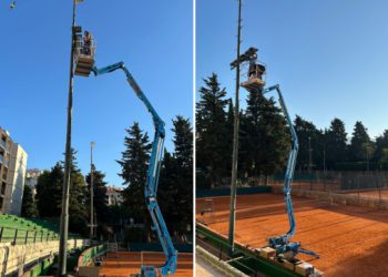 Krenulo postavljanje nove rasvjete na teniske terene, prvo takvo ulaganje nakon 50-ak godina!