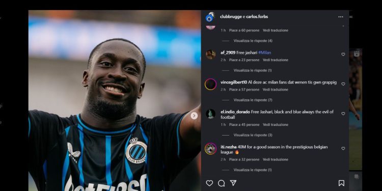 Milanski navijači opsjedaju društvene mreže Bruggea za Jashari: Zatvoreni komentari