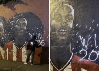 Mural braće Williams mirisao je. Ali "vandalski" To je dobro poznato lice atletskog