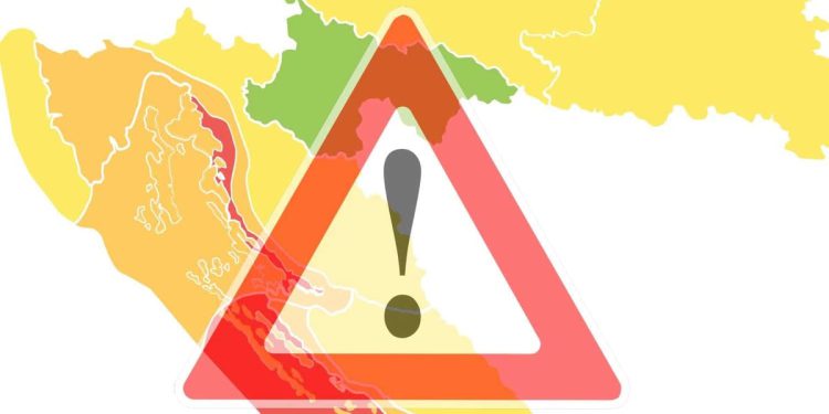 Narančasto upozorenje na grmljavinsko nevrijeme