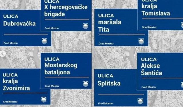 Označavanje ulica i kućnih brojeva u Mostaru kreće 14 srpnja