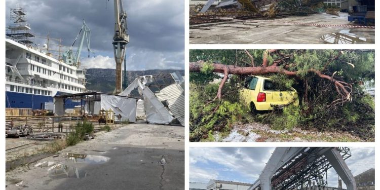 PALA DIZALICA Velika šteta u Brodosplitu!