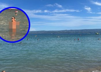 Roditelji u Omišu zgroženi: Strankinja se sunčala u toplesu na plaži punoj djece