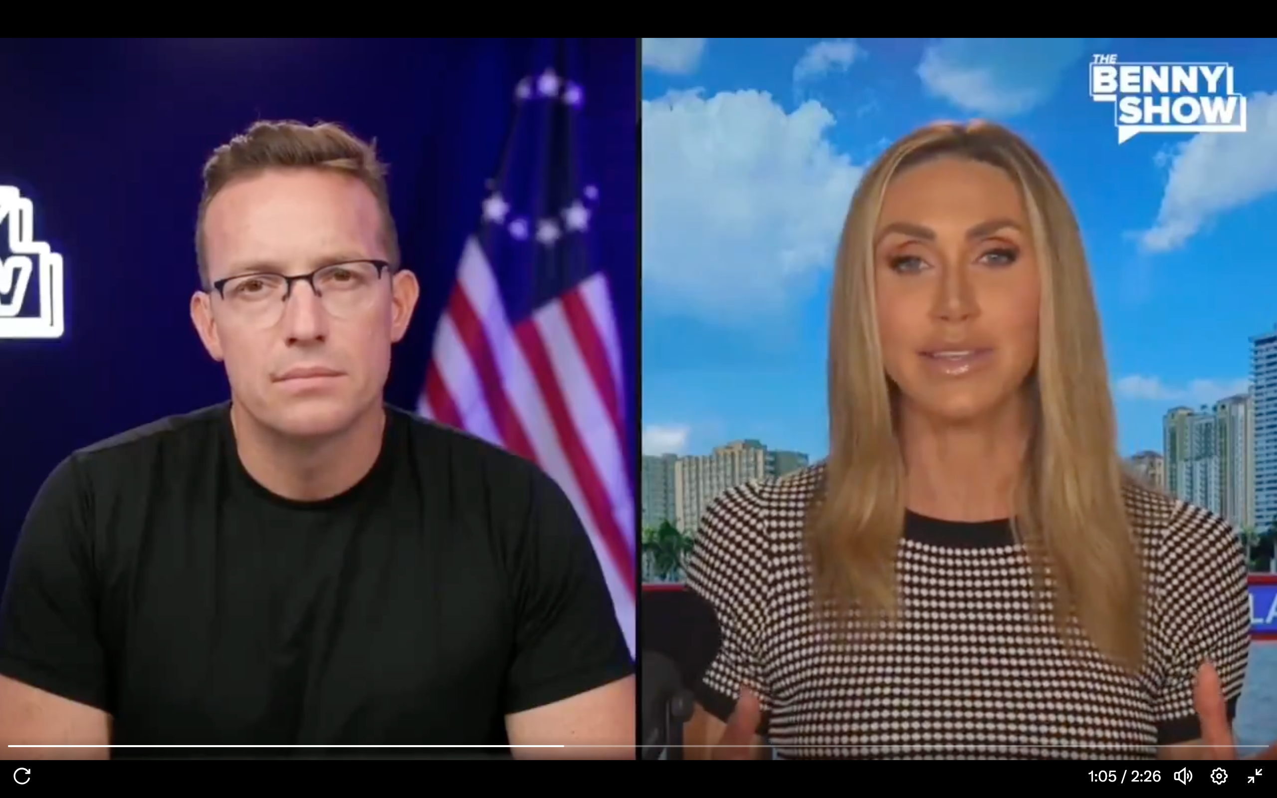 Lara Trump brani svoga oca u postupanju s polemikom Epsteina u intervjuu s Bennyjem Johnsonom u ponedjeljak