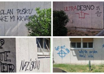 Slobodna Dalmacija – Ovaj fašist ne odustaje od zida na zgradi u samom centru Splita. Stanari ogorčeni: ‘A šta ima da smo piturali…‘