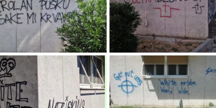 Slobodna Dalmacija – Ovaj fašist ne odustaje od zida na zgradi u samom centru Splita. Stanari ogorčeni: ‘A šta ima da smo piturali…‘