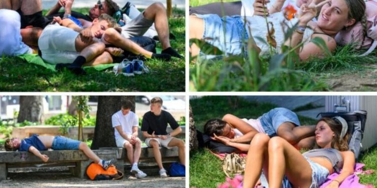 Slobodna Dalmacija – Splitski parkovi i klupice puni partijanera: pogledajte kako se odmaraju nakon sinoćnje Ultre