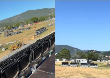 Slobodna Dalmacija – Sve je spremno za veliki spektakl: U Sinju se već naziru obrisi pozornice za Thompsonov koncert