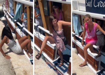 Snimka turista koji se mukom iskrcavaju s broda u Hrvatskoj postala viralna