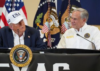 The Latest: Trump lands in Texas to survey flood damage