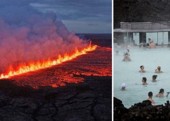 Turisti bježe dok vulkan izbija u blizini svjetski poznate plave odmarališta u Islandu
